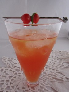 Basil, Tomato and Vodka Cocktail